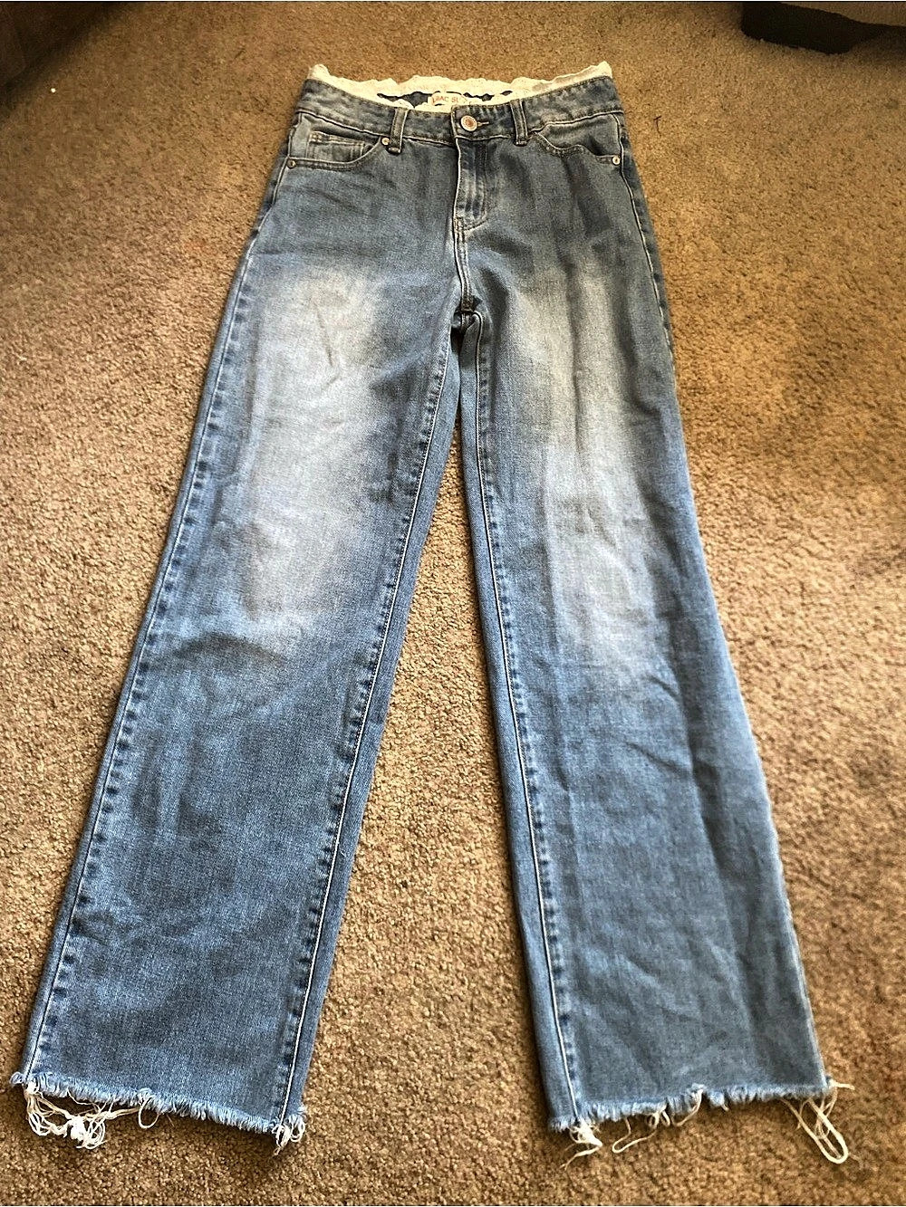 Lilac Sunset Wide Leg Jeans in Blue Size 5